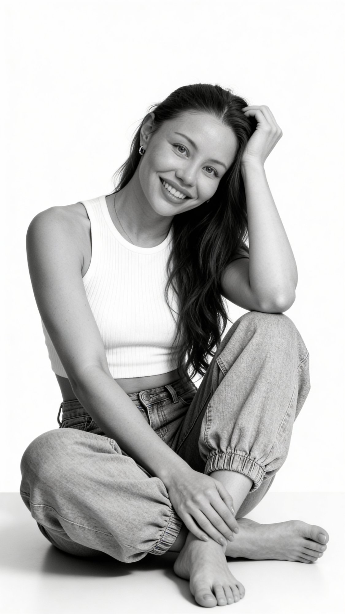 Black-and-white portrait of Catherine